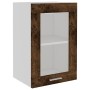 Mobile Pensile Vetro Rovere Fumo 40x31x60 cm Legno Multistrato