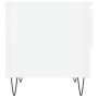 Tavolini Salotto 2pz Bianco Lucido 50x46x50cm Legno Multistrato