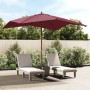 Ombrellone da Giardino Palo Legno Rosso Bordeaux 300x300x273 cm