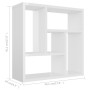 Scaffale Parete Bianco Lucido 45,1x16x45,1 cm Legno Multistrato