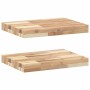 Mensole da Parete 2 pz 60x30x4 cm Legno Acacia Non Trattato