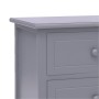 Mobile Porta TV Grigio 108x30x40 cm Legno Massello di Paulownia