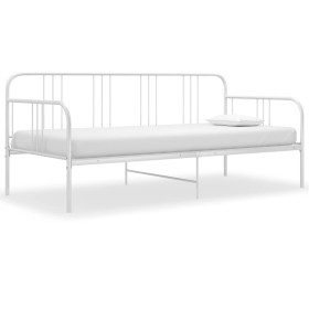 Divano Letto Bianco in Metallo 90x200 cm