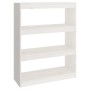 Libreria/Divisorio Bianco 80x30x103,5 cm in Massello di Pino