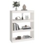 Libreria/Divisorio Bianco 80x30x103,5 cm in Massello di Pino