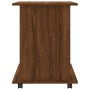 Armadietto Ruote Rovere Marrone 60x45x60 cm Legno Multistrato