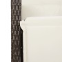 Set Bistrò da Giardino 3 pz con Cuscini in Polyrattan Marrone