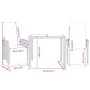 Set Bistrò da Giardino 3 pz con Cuscini in Polyrattan Marrone