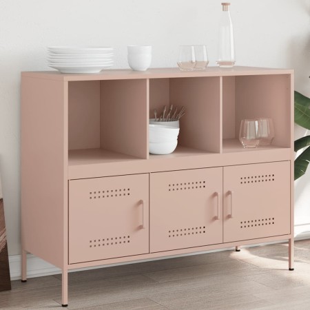 Credenza Rosa 100,5x39x79 cm in Acciaio Laminato a Freddo