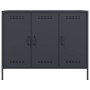 Credenza Antracite 100,5x39x79 cm in Acciaio Laminato a Freddo