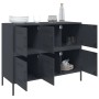 Credenza Antracite 100,5x39x79 cm in Acciaio Laminato a Freddo