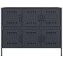 Credenza Antracite 100,5x39x79 cm in Acciaio Laminato a Freddo