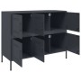 Credenza Antracite 100,5x39x79 cm in Acciaio Laminato a Freddo