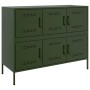 Credenza Verde Oliva 100,5x39x79cm in Acciaio Laminato a Freddo