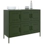 Credenza Verde Oliva 100,5x39x79cm in Acciaio Laminato a Freddo