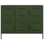 Credenza Verde Oliva 100,5x39x79cm in Acciaio Laminato a Freddo