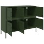 Credenza Verde Oliva 100,5x39x79cm in Acciaio Laminato a Freddo