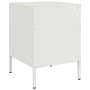 Comodino Bianco 36x39x50,5cm in Acciaio Laminato a Freddo