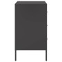 Comodini 2pz Neri 36x39x68 cm in Acciaio Laminato a Freddo
