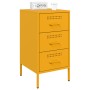 Comodini 2pz Giallo Senape 36x39x68cm Acciaio Laminato a Freddo