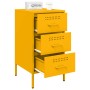 Comodini 2pz Giallo Senape 36x39x68cm Acciaio Laminato a Freddo