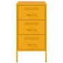 Comodini 2pz Giallo Senape 36x39x68cm Acciaio Laminato a Freddo