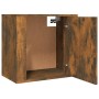 Comodini a Muro 2 pz Rovere Fumo 50x30x47 cm