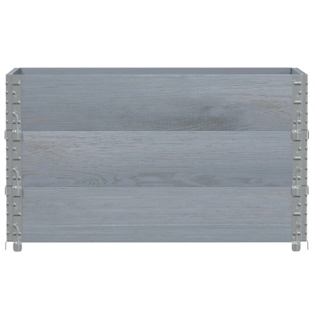 Paretali per Pallet 3pz Grigi 100x50cm Legno Massello di Pino