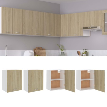 Mobili Pensili 2 pz Rovere Sonoma 50x31x60 cm Legno Multistrato