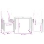 Set Bistrò da Giardino 3 pz con Cuscini in Polyrattan Grigio