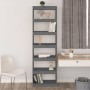 Libreria/Divisorio Grigio 60x30x199,5 cm Legno Massello di Pino