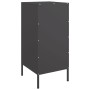 Credenza Nera 36x39x79 cm in Acciaio Laminato a Freddo