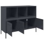 Credenza Antracite 100,5x39x79 cm in Acciaio Laminato a Freddo