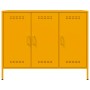 Credenza Giallo Senape 100,5x39x79 cm Acciaio Laminato a Freddo