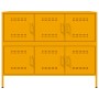 Credenza Giallo Senape 100,5x39x79 cm Acciaio Laminato a Freddo