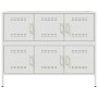 Credenza Bianca 100,5x39x79 cm in Acciaio Laminato a Freddo