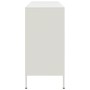 Credenza Bianca 100,5x39x79 cm in Acciaio Laminato a Freddo