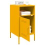 Comodini 2pz Giallo Senape 36x39x68cm Acciaio Laminato a Freddo