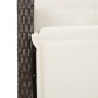 Set Bistrò da Giardino 5 pz con Cuscini in Polyrattan Marrone
