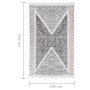 Tappeto Nero e Grigio 160x230 cm in Cotone
