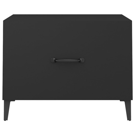 Tavolini da Salotto con Gambe in Metallo 2 pz Nero 50x50x40 cm