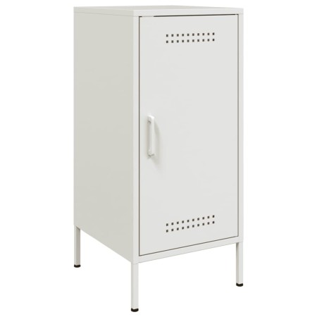 Credenza Bianca 36x39x79 cm in Acciaio Laminato a Freddo