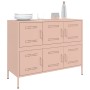 Credenza Rosa 100,5x39x79 cm in Acciaio Laminato a Freddo