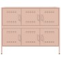 Credenza Rosa 100,5x39x79 cm in Acciaio Laminato a Freddo