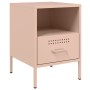 Comodini 2pz Rosa 36x39x50,5cm in Acciaio Laminato a Freddo