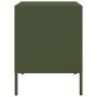 Comodino Verde Oliva 36x39x50,5 cm in Acciaio Laminato a Freddo