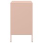 Comodini 2pz Rosa 36x39x68cm in Acciaio Laminato a Freddo