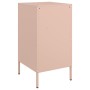 Comodini 2pz Rosa 36x39x68cm in Acciaio Laminato a Freddo