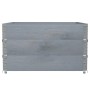 Paretali per Pallet 3pz Grigi 100x100cm Legno Massello di Pino