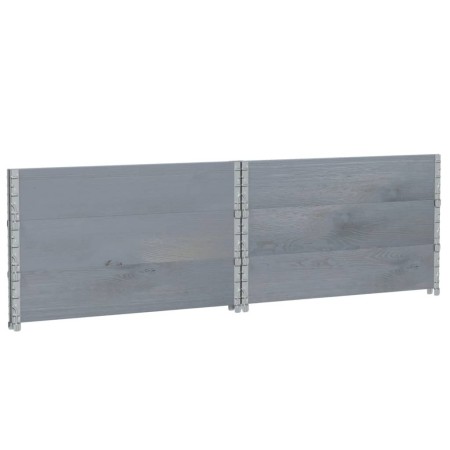 Paretali per Pallet 3pz Grigi 100x100cm Legno Massello di Pino